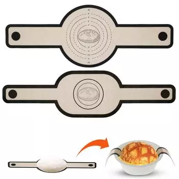 2 шт. силиконовый коврик для хлеба с длинной ручкой, термостойкий слинг для выпечки хлеба, коврики для выпечки на закваске для теста, кондитерских изделий, печенья, кухонный инструмент 2PCS