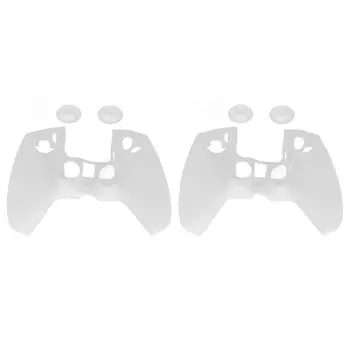 2 шт. силиконовый защитный чехол эргономичный мягкий предотвращающий скольжение пылезащитный чехол для ручки для PS5 красный