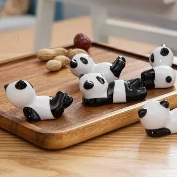 2 шт. Симпатичная подставка для палочек для еды Новинка Панда Столовые приборы Китайская керамика 5.5*3.2cm