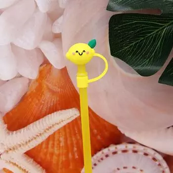 2 шт. симпатичные без запаха яркие цветные соломенные пылевые заглушки мультяшный дизайн крышки для домашнего использования C