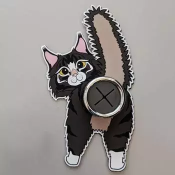 2 шт. симпатичные крючки-держатели для ключей, прочные, выдерживающие нагрузку, простые в установке, забавные декоративные крючки в виде кошачьего хвоста A