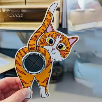 2 шт. симпатичные крючки-держатели для ключей, прочные, выдерживающие нагрузку, простые в установке, забавные декоративные крючки в виде кошачьего хвоста A