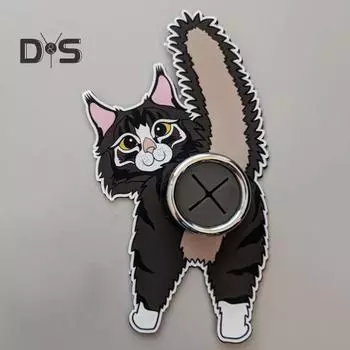 2 шт. симпатичные крючки-держатели для ключей, прочные, выдерживающие нагрузку, простые в установке, забавные декоративные крючки в виде кошачьего хвоста A