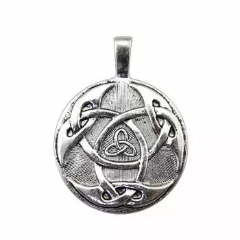 2 шт., символы узла Triquetra, подвески Triqueta, античное серебро, цвет цинкового сплава, 42X31 мм