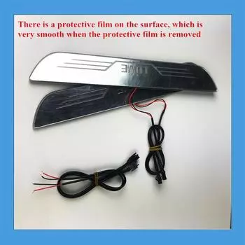 2 шт. синий светодиодный светильник на переднюю дверь, потертости, индукционный движущийся светильник, приветственная лампа