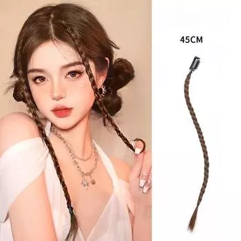 2 шт., синтетический парик, косы с заколками, коса для наращивания волос, аксессуары, кольца, дреды, веревка для волос в стиле хип-хоп, мишура