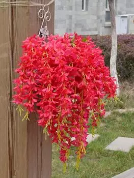 2 шт., сиреневый цветок, глициния, украшение для свадебной вечеринки, подвесная лоза для дома, свадебное растение, украшение жёлтый