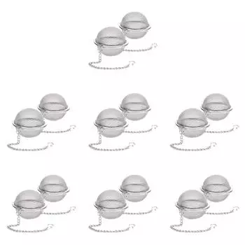 2 шт. ситечка для заваривания чая из нержавеющей стали с шариками для заваривания листьев 2,3 дюйма