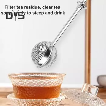 2 шт. ситечко для заваривания чая для листового чая из нержавеющей стали, многоразовый мелкоячеистый шарик, диффузор, сито для выпечки, мука, сахар 2pcs