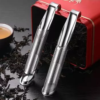 2 шт. ситечко для заваривания чая из нержавеющей стали, ситечко для чая в форме трубы, сетка для заваривания чайных листьев, диффузор, фильтр для заваривания чая, аксессуары