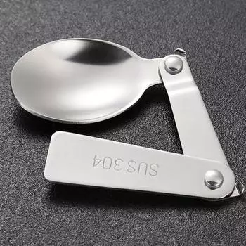 2 шт., складная ложка для пикника, вилка, набор вилок из нержавеющей стали с полированной поверхностью, многофункциональные портативные сервировочные столовые приборы, посуда для A