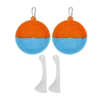 2 шт. складная миска для собак, гибкая силиконовая, с сильным всасыванием, портативная складная миска для путешествий с скрабом