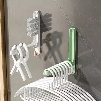 2 шт. складная вешалка-держатель с клейкой поверхностью без перфорации, настенное крепление, вешалка для одежды, органайзер, многофункциональная вешалка, стеллаж для хранения для ванной комнаты