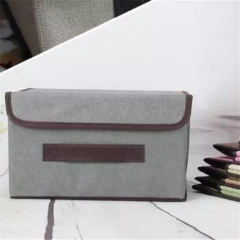 2 шт. складной ящик для хранения нетканый прямоугольный тканевый корзина для одежды игрушки контейнер с крышкой