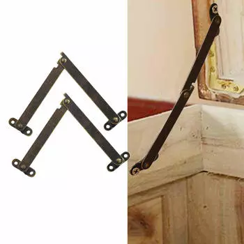 2 шт., складные опорные петли для крышки, подъемная стойка для шкафа, железный материал, демпферная петля для дерева 114x31mm