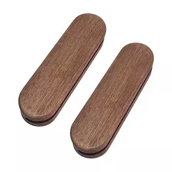 2 шт. сковорода для барбекю Sapele с изолированной ручкой для кемпинга на открытом воздухе (Плоская форма) К