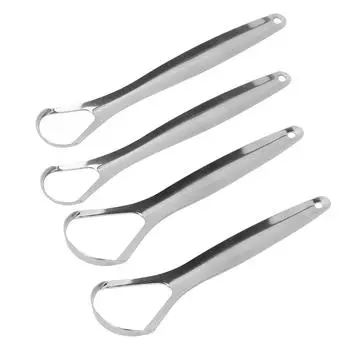 2 шт. скребок для языка для взрослых, портативный многоразовый очиститель языка из нержавеющей стали для освежения дыхания S