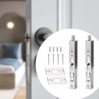 2 шт. скрытых задвижек с болтами, практичные аксессуары, прочная сменная фурнитура для