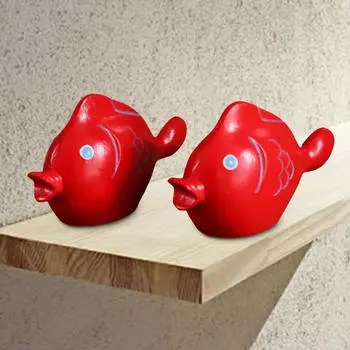 2 шт., скульптура красной рыбы, фигурки, свадебный декор, сделай сам, стенд, деревянная статуя ручной работы