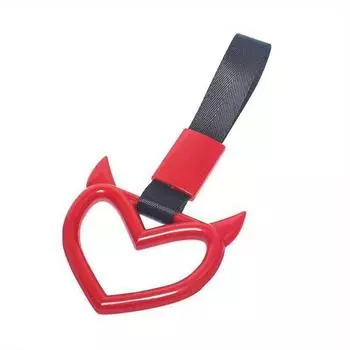 2 шт. Случайный нейлон Любовь Автомобиль Статическая лента Декоративное предупредительное кольцо Задний бампер Автомобиль Кольцо для ручной тяги 2pcs красный