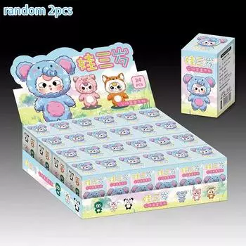 2 шт. случайный стиль мультяшные куклы брелок для малышей 3 лет животные вечеринка куклы милая кукла малыш трехлетний кулон подарок для детей