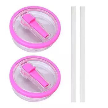 2 шт., сменная соломенная крышка для стакана на 40 унций, герметичные, устойчивые к разливу крышки, многоразовые, не содержащие BPA 2pcs розы красного