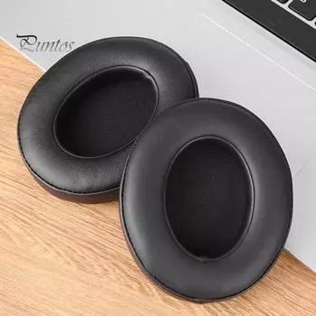 2 шт. сменные амбушюры для наушников, износостойкие, устойчивые к царапинам, дружественные к коже, амбушюры для гарнитуры для студии 3/2 чёрный