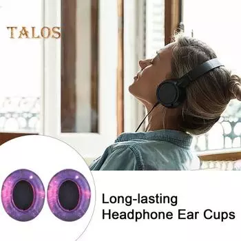 2 шт. сменные амбушюры для наушников, износостойкие, устойчивые к царапинам, дружественные к коже, амбушюры для гарнитуры для студии 3/2 чёрный