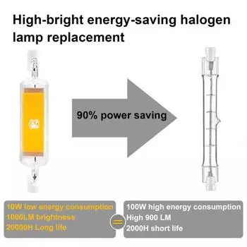 2 шт. сменные галогенные лампы с регулируемой яркостью, высокая яркость, без мерцания, энергосберегающие, защита глаз, светодиодные лампы COB