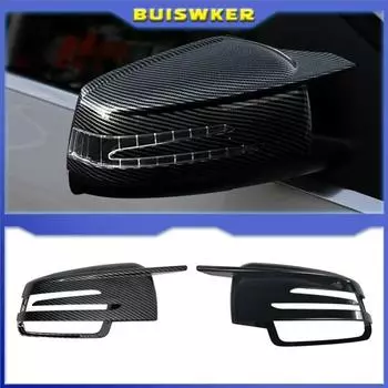 2 шт. сменные крышки боковых зеркал заднего вида из углеродного волокна для Mercedes Benz W176 W246 W204 W212 W221 C117 X204 X156