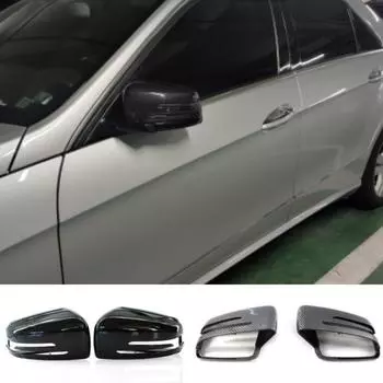 2 шт. Сменные крышки из углеродного волокна с рисунком бокового зеркала заднего вида для Mercedes Benz W176 W246 W204 W212 W221 C117 X204 X156