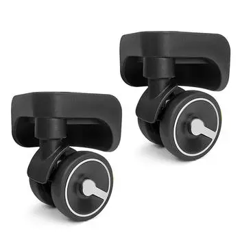 2 шт. сменные роликовые колеса для тележки, сверхпрочные роликовые колеса для багажной коробки, чемодана, поворотные на 360 градусов, бесшумные колеса 35