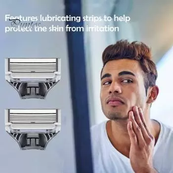 2 шт. сменных лезвий для мужской бритвы Harry s, 5 слоев, нержавеющая сталь, ручная бритва, триммер для бороды, сменные картриджи со смазывающей полоской 2pcs