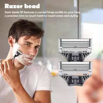 2 шт. сменных лезвий для мужской бритвы Harry s 5 слоев из нержавеющей стали 2pcs