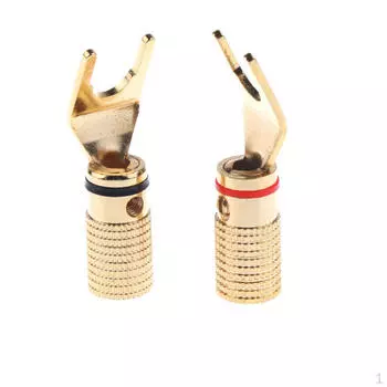 2 шт. сменный динамик банан, аксессуар для ремонта аудиосистемы - золотистый