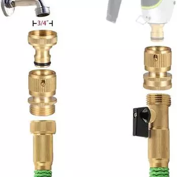 2 шт. соединители для шлангов, высокая прочность, нержавеющий, медный, мужской, женский, латунный соединитель для шланга