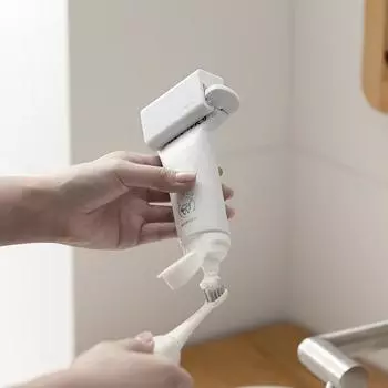 2 шт., соковыжималка для зубной пасты для ленивых, чтобы выжимать зубную пасту, артефакт, настенное очищающее средство для лица, ручная соковыжималка для ванной комнаты, зажим для зубной пасты 2pcs/pack белый