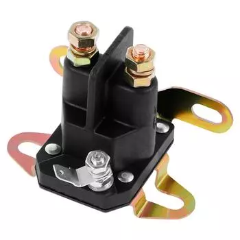 2 шт., соленоид стартера газонокосилки, безопасный водонепроницаемый, нулевой поворот, соленоид стартера газонокосилки, реле косилки трактора для прецедентного газа 2PCS чёрный