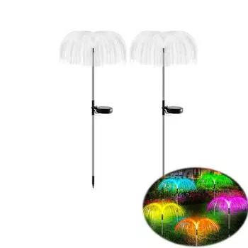 2 шт. солнечные медузы RGB меняющиеся водонепроницаемые уличные садовые светильники двор дорожка ландшафтный декор украшение дома CHINA