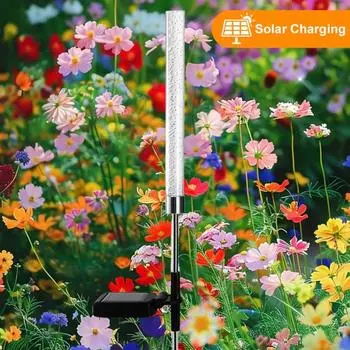 2 шт. солнечные садовые фонари автоматическая зарядка водонепроницаемый датчик света автоматическое освещение энергосберегающее