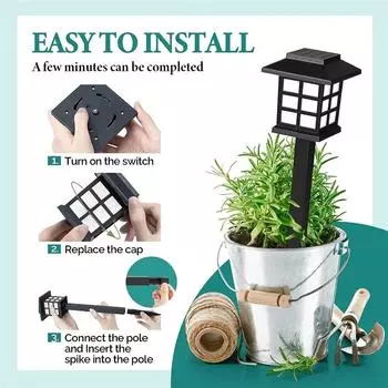 2 шт., солнечные уличные светильники, светодиодные светильники для дорожек, водонепроницаемые светильники для сада, ландшафта, двора, патио, подъездной дороги, наружные солнечные лампы Warm White