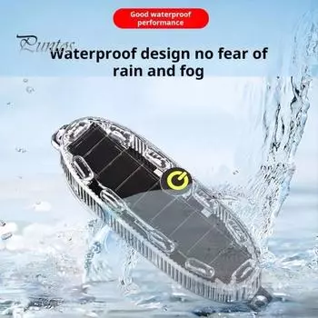 2 шт. Солнечные вспышки предупреждающие огни 3 режима регулируемые автоматические выключения водонепроницаемый дизайн мотоциклы велосипеды сигнальные огни мигающие охранные огни чёрный