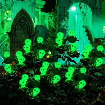 2 шт. Солнечный череп, украшения на Хэллоуин, глазной череп с розами, готический фиолетовый