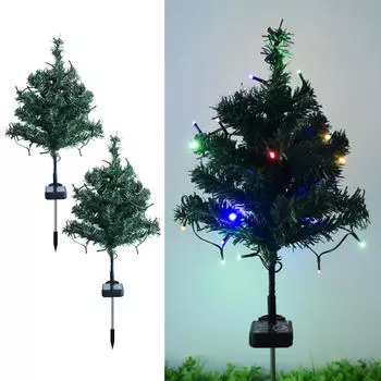 2 шт. Солнечный рождественский светильник для елки, декор для дома на день рождения without Accessories