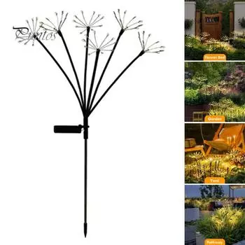 2 шт. Солнечный садовый светильник 2 режима освещения IP65 водонепроницаемый простая установка мерцающий солнечный свет дворовая дорожка садовый декор Warm light