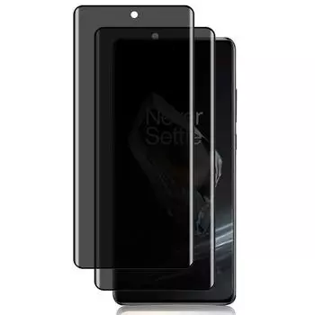 2 шт. - Совместимая защитная пленка для экрана OnePlus 12 13 11 Ace 2 3 Pro Privacy [Защита от шпионажа] [Защита от царапин] [Твердость 9H] Закаленное стекло for OnePlus 12 чёрный