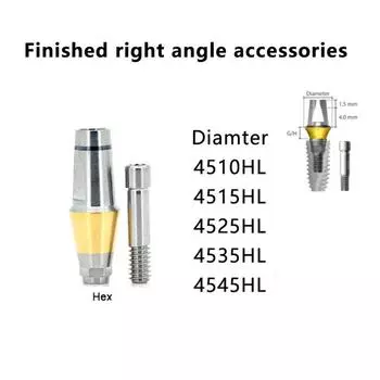 2 шт. совместимый с Dentium окончательный винт абатмента высокое качество правый угол Dab 10-45Hl аксессуары стоматологические материалы поставки A4