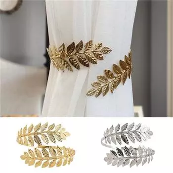 2 шт. Современные минималистские металлические подхваты для штор с пшеничным узором для спальни, гостиной, офиса, кухни