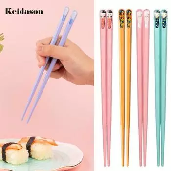 2 шт. современные пищевые легко чистящиеся пластиковые палочки для еды для начинающих, вспомогательные кухонные принадлежности для кормления розовый