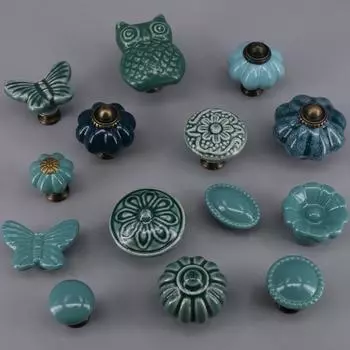 2 шт., специальная цветная керамическая ручка для ящика шкафа, ручка для мебели, фурнитура для шкафа, ручки для ящика